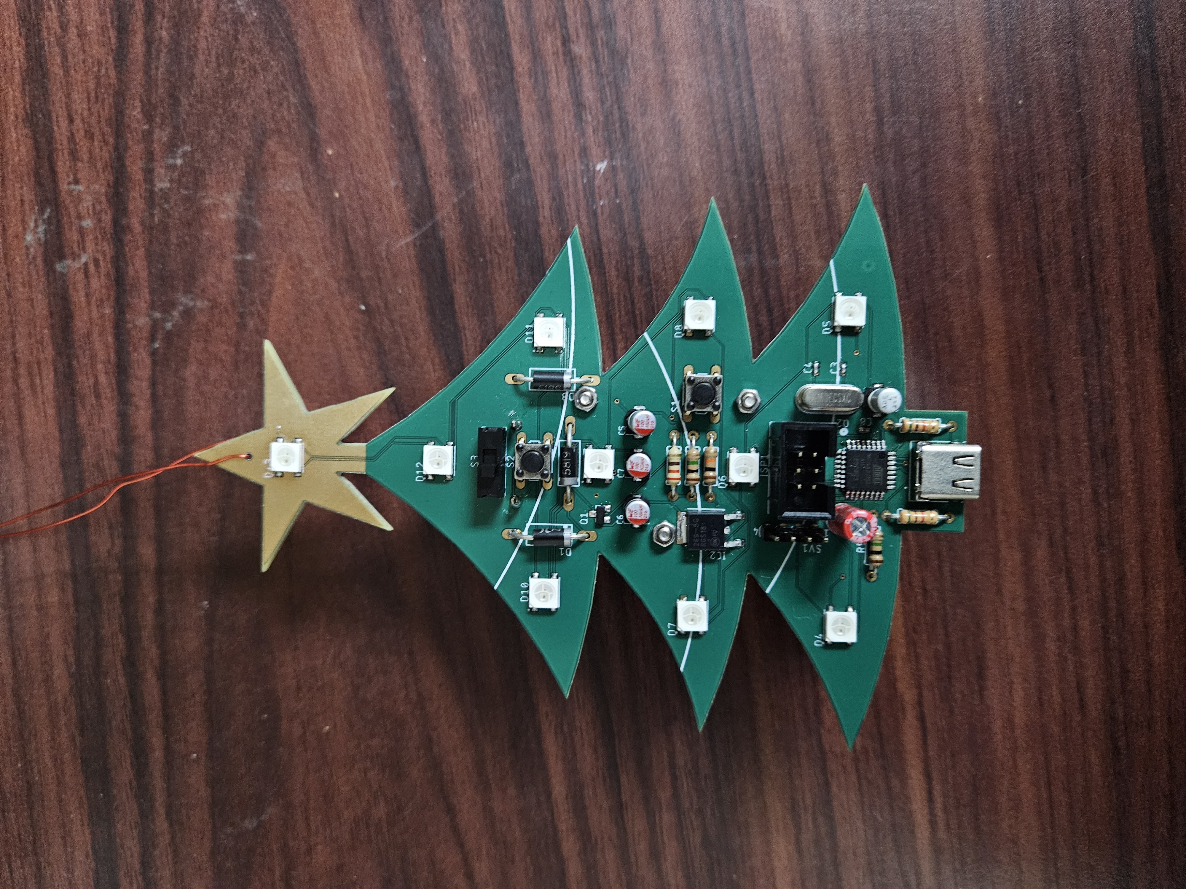 PCB Ornament Flashing its lights